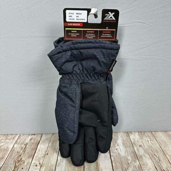 ZeroXposur Snow Gloves Men’s M/L Thinsulate Waterproof Breathable Gray Warmest - Picture 2 of 2
